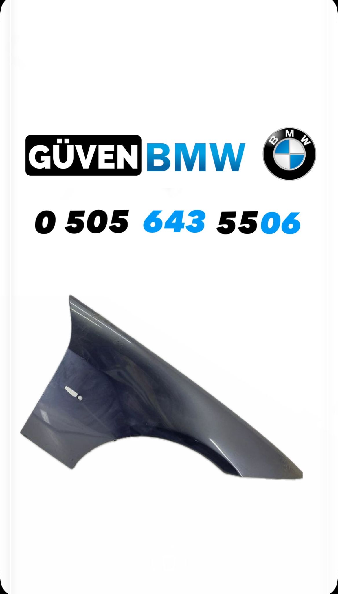 bmw e90 çıkma orjinal sağ çamurluk